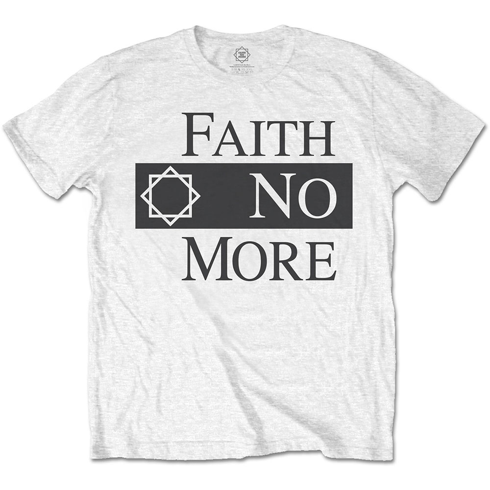 Tričko Faith No More - Classic Logo V.2., Unisex,Biela,M