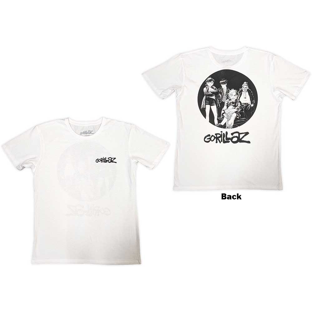 Tričko Gorillaz - Song Machine Brush Logo, Unisex,Biela,XXL