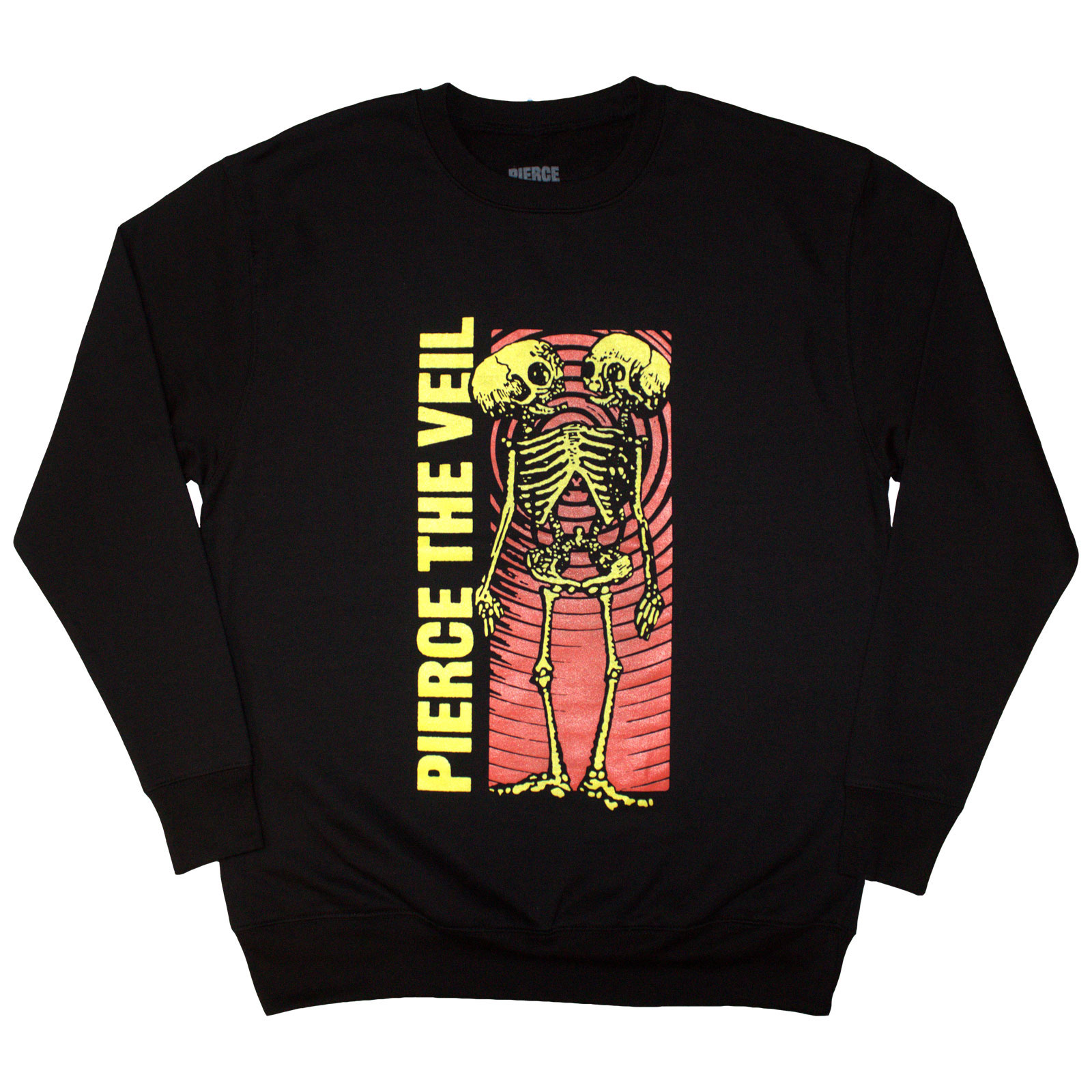 Crewneck Pierce the Veil - Wavy Skeleton, Unisex,Čierna,XXL