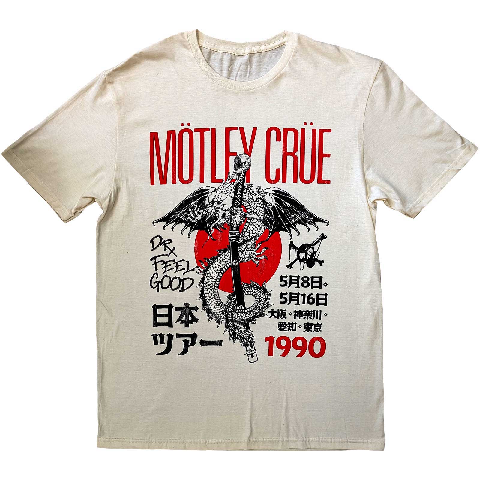 Tričko Motley Crue - Dr. Feelgood Japanese Tour '90, Unisex,Natural,XXL
