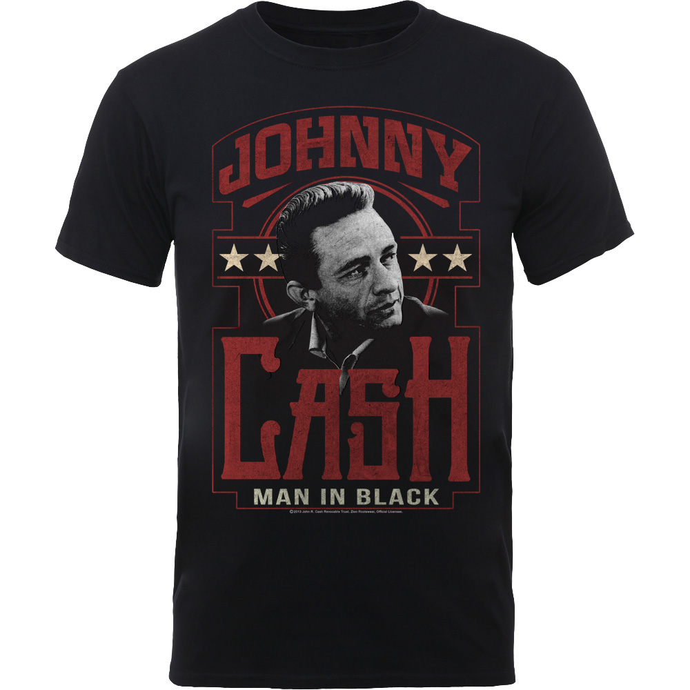 Tričko Johnny Cash - Man In Black, Unisex,Čierna,XXL
