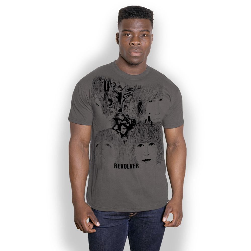 Tričko The Beatles - Revolver, Unisex,Šedá,XXL
