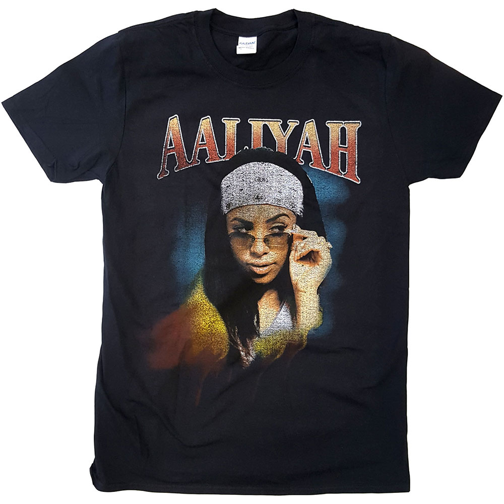Tričko Aaliyah - Trippy, Unisex,Čierna,XXL