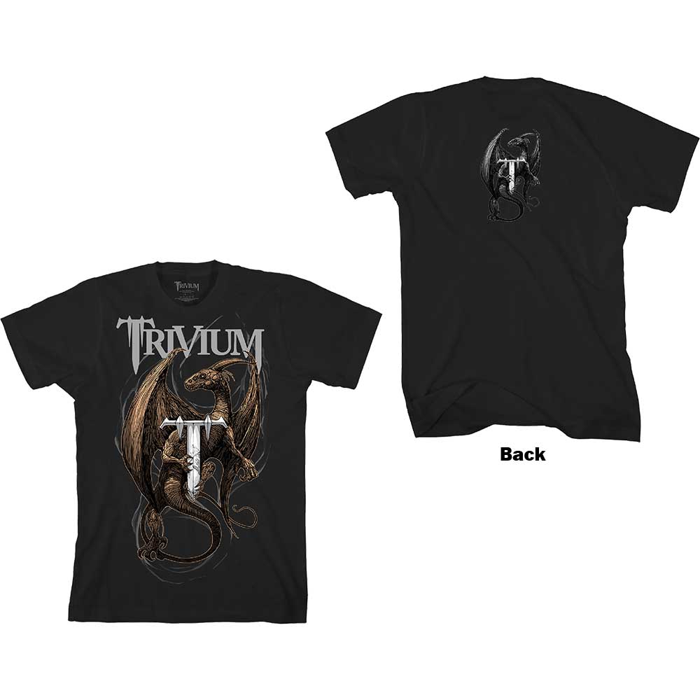 Tričko Trivium - Perched Dragon, Unisex,Čierna,XXL