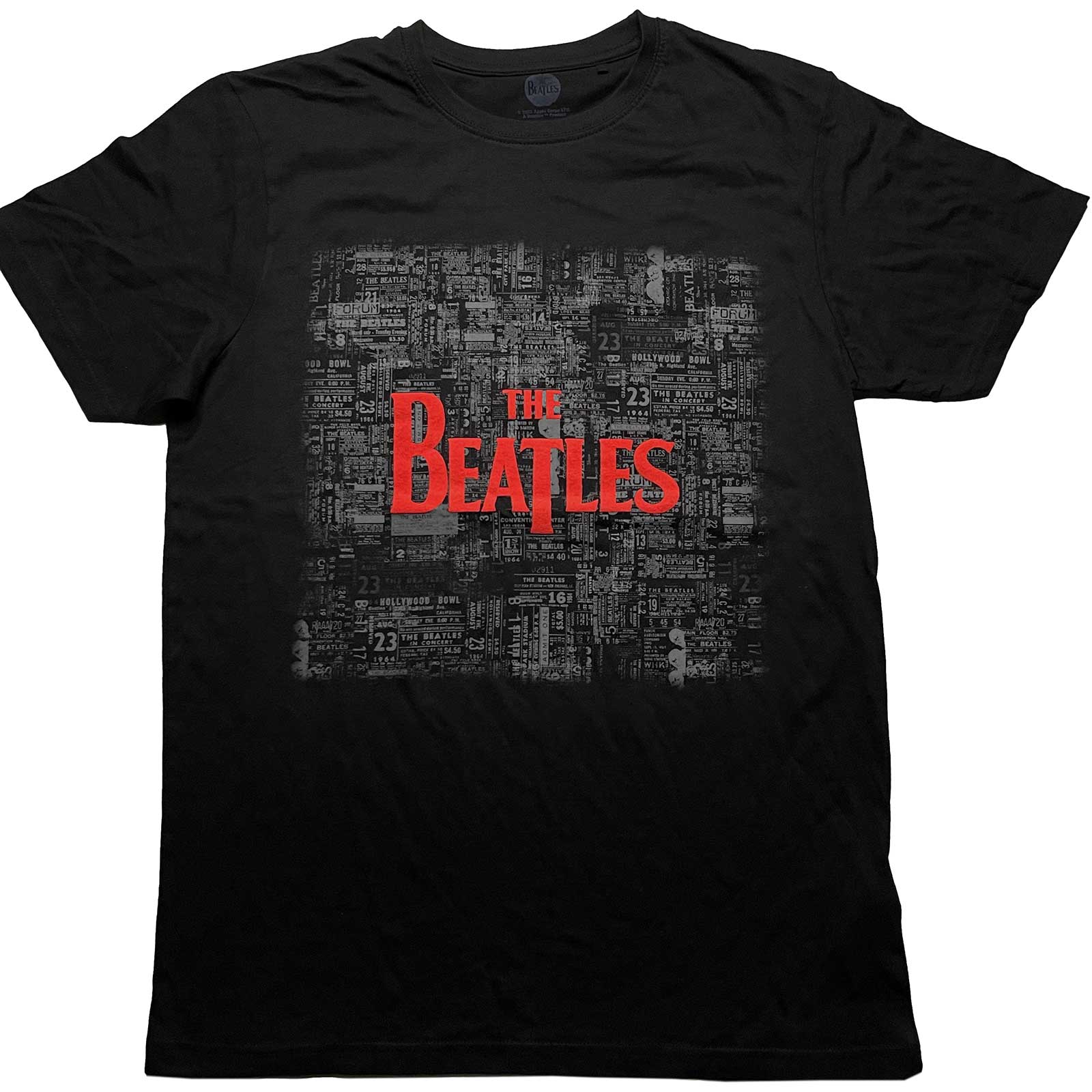 Tričko The Beatles - Tickets & Logo, Unisex,Čierna,XXL
