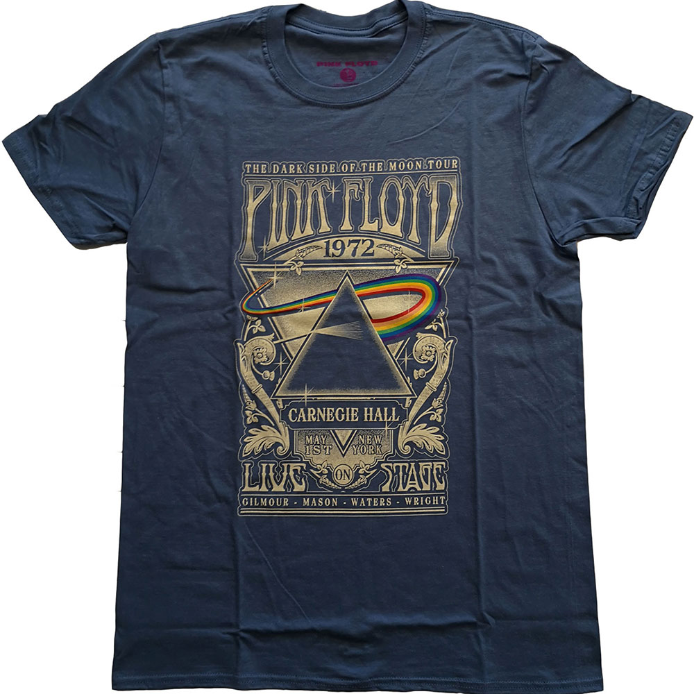 Tričko Pink Floyd - Carnegie Hall Poster, Žena,Modrá,XXL