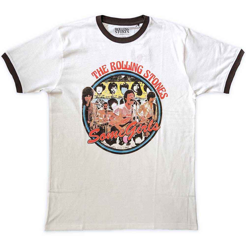 Tričko The Rolling Stones - Some Girls Circle, Unisex,Biela,XXL