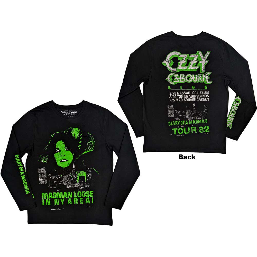 Tričko s dlhým rukávom Ozzy Osbourne - Madman Loose, Unisex,Čierna,XL