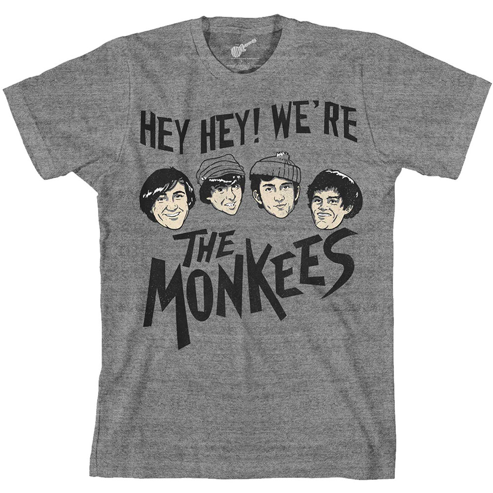 Tričko The Monkees - Hey Hey!, Unisex,Šedá,XXL