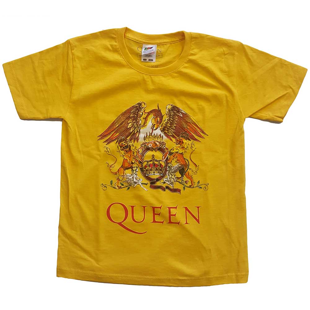 Tričko Queen - Classic Crest, Dieťa,Žltá,12 – 14 rokov