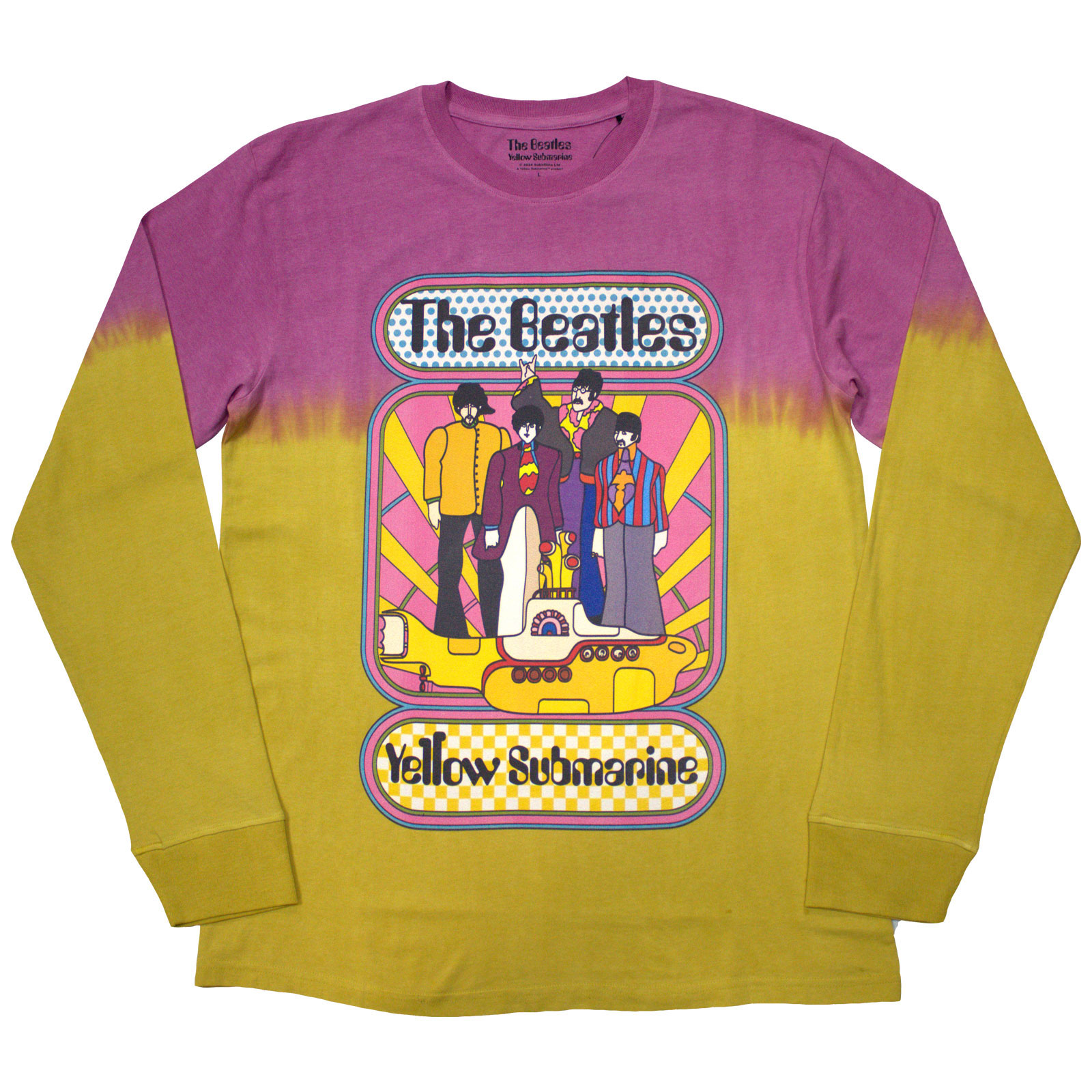 Tričko s dlhým rukávom The Beatles - Yellow Submarine Band Frame, Unisex,Žltá,XXL