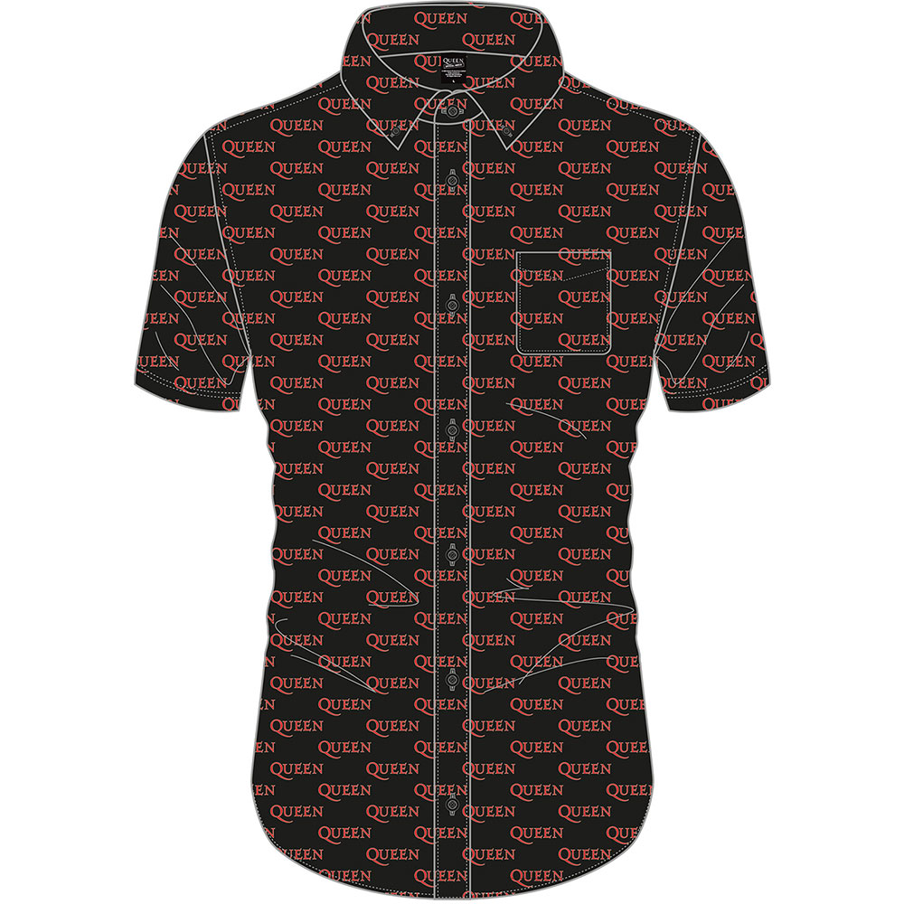 Košeľa Queen - Logo Pattern, Unisex,Čierna,XXL