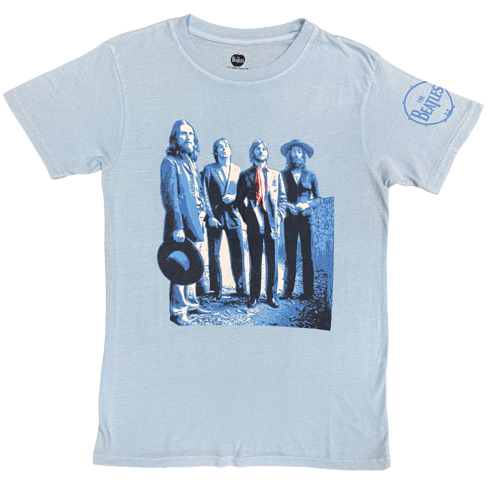 Tričko The Beatles - Hat in Hand, Unisex,Modrá,XXL
