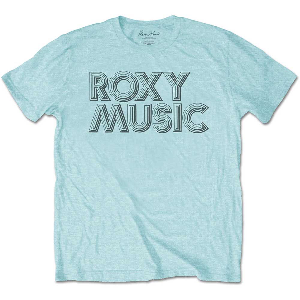 Tričko Roxy Music - Disco Logo, Unisex,Modrá,XS