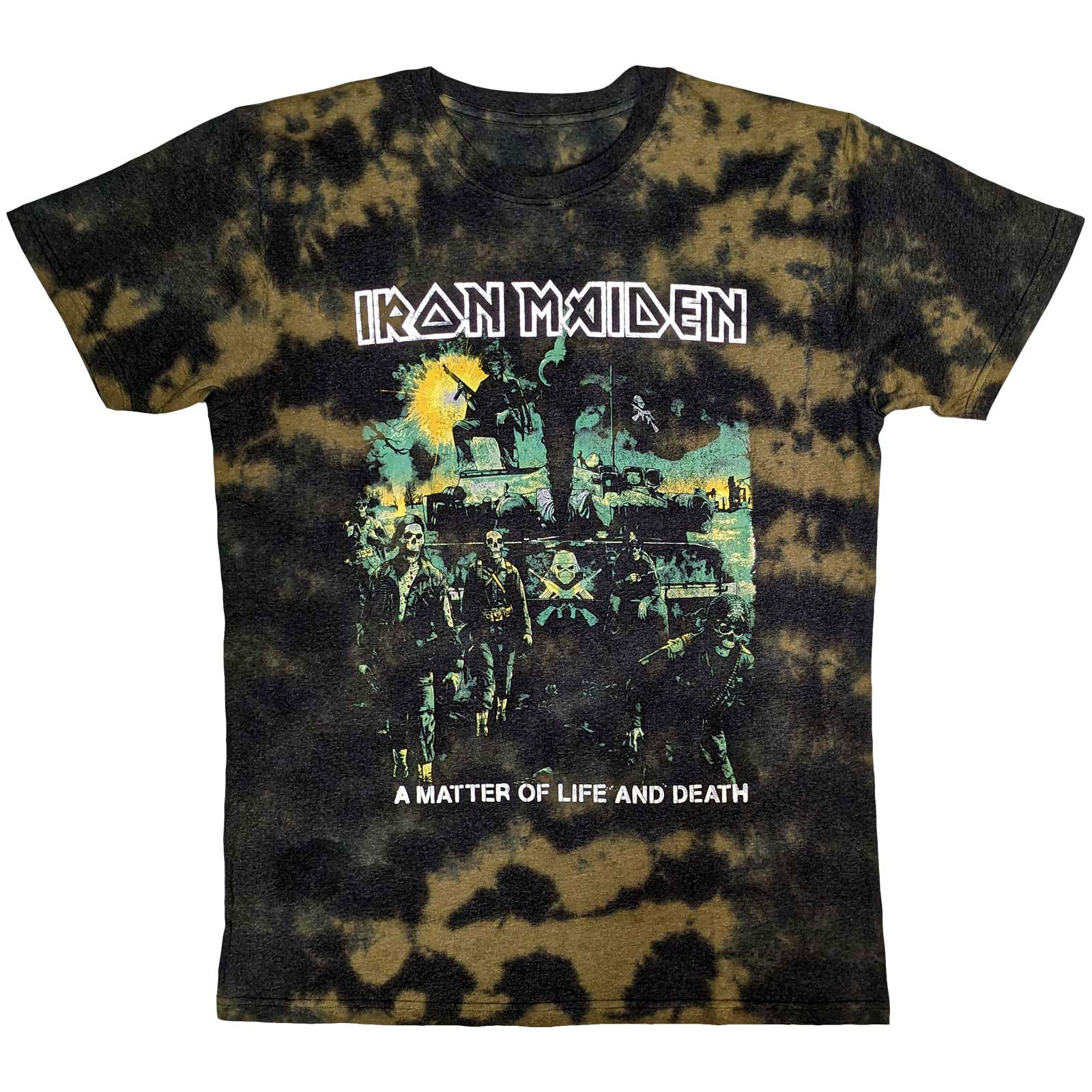 Tričko Iron Maiden - A Matter Of Life & Death, Unisex,Hnedá,S