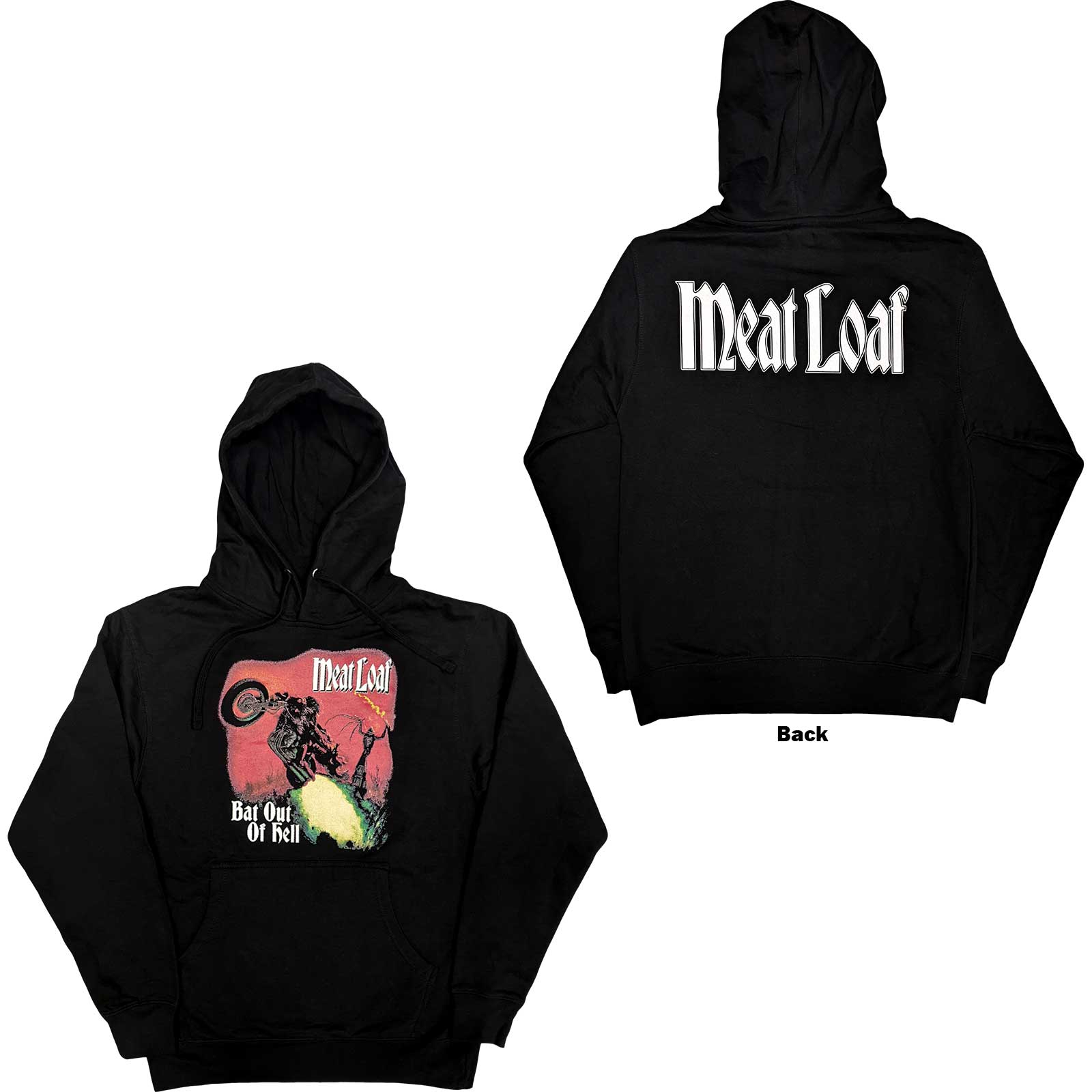 Mikina Meat Loaf - Bat Out Of Hell, Unisex,Čierna,XL