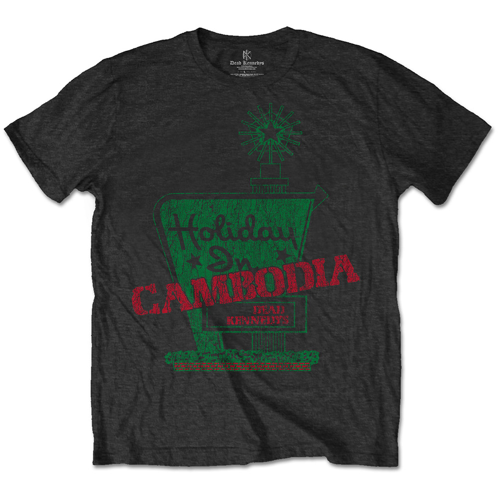 Tričko Dead Kennedys - Holiday in Cambodia, Unisex,Šedá,S