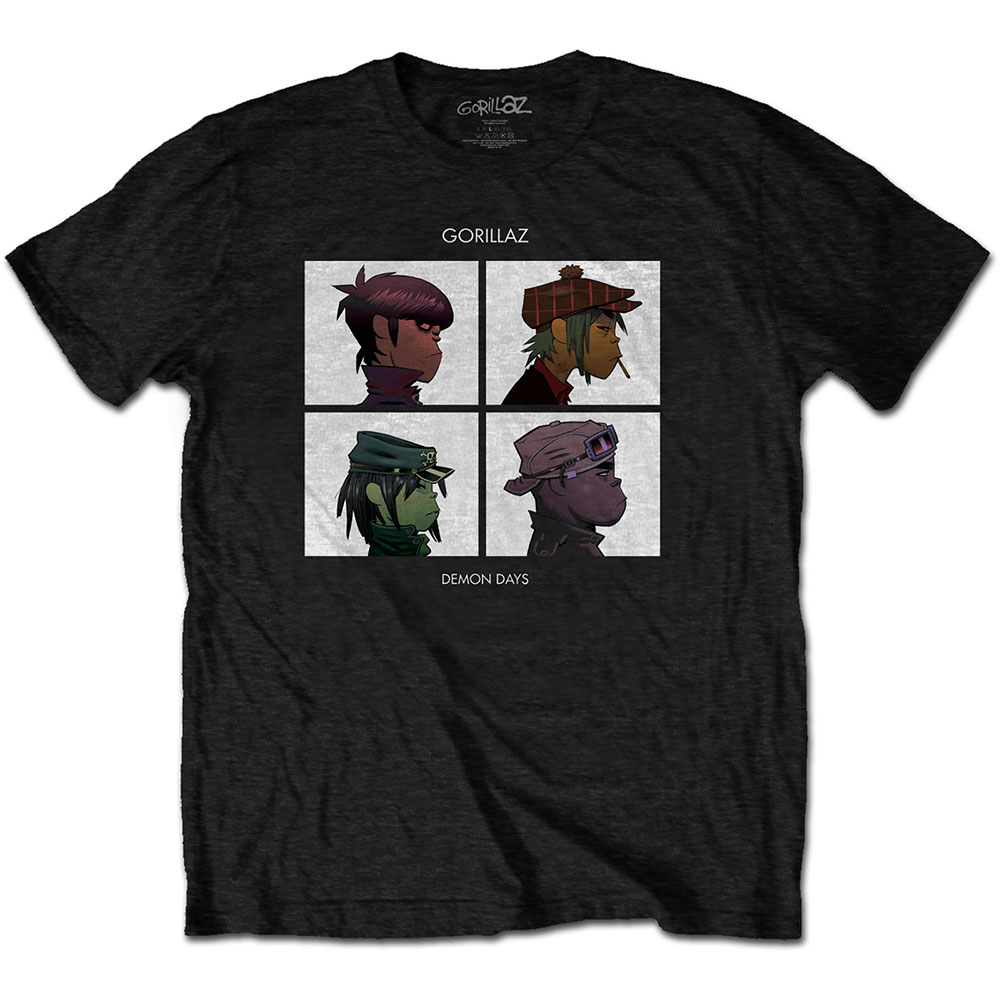 Tričko Gorillaz - Demon Days, Unisex,Čierna,XXL
