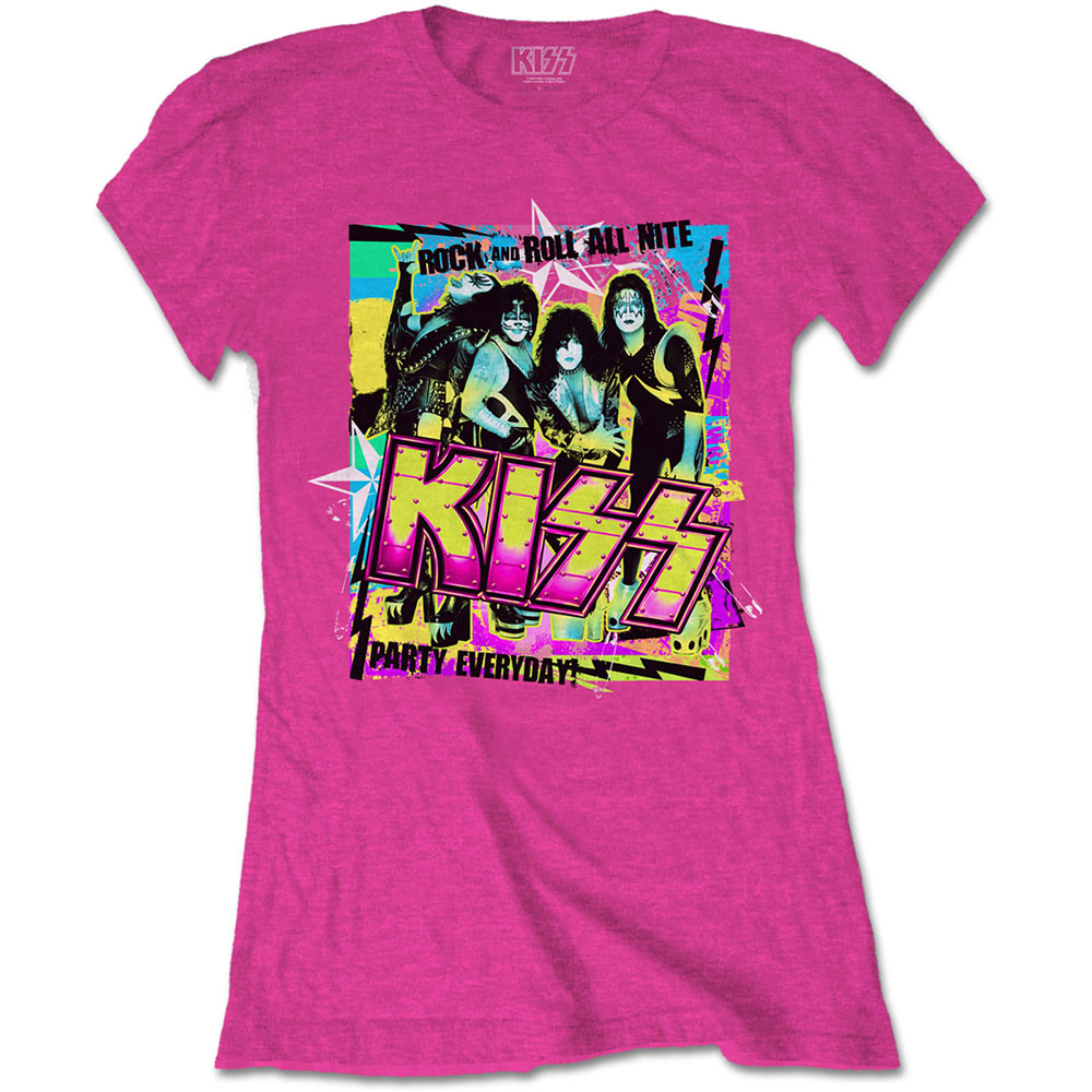 Tričko Kiss - Party Every Day, Žena,Ružová,XL