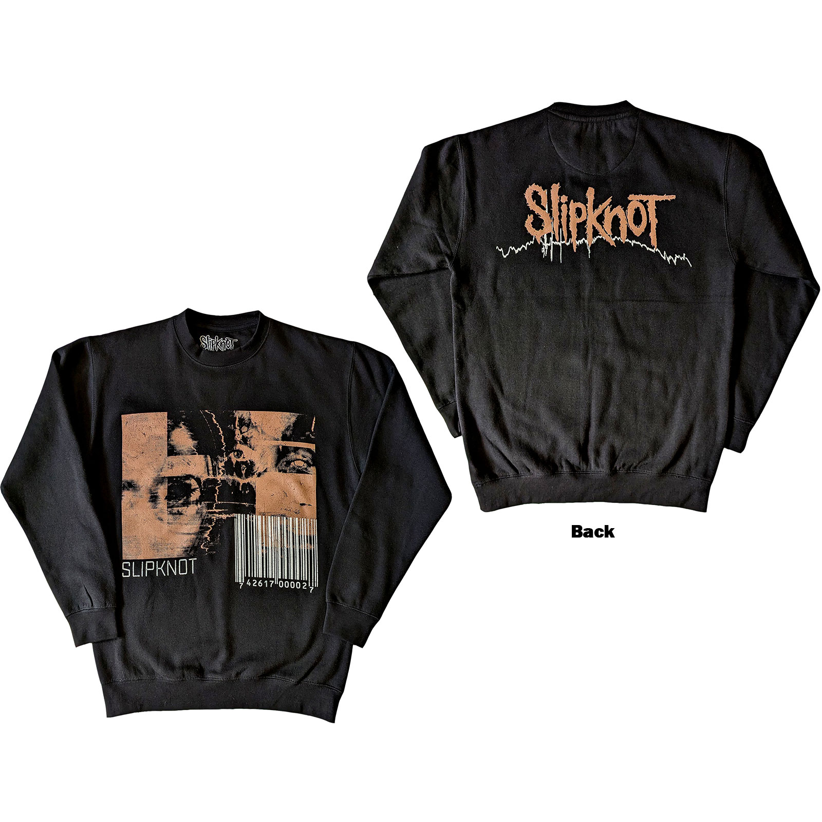 Crewneck Slipknot - The End, So Far Faces & Barcode, Unisex,Čierna,XL