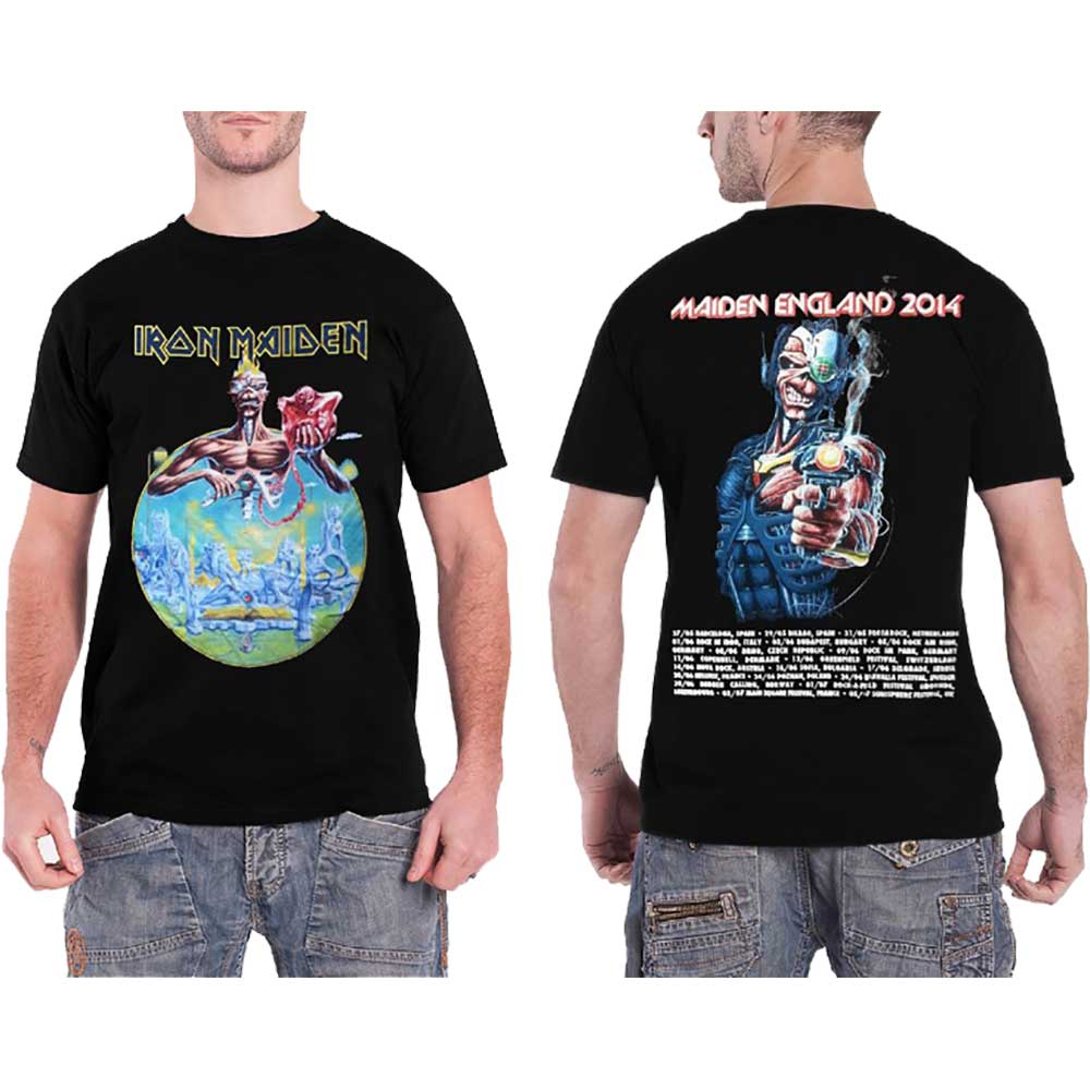 Tričko Iron Maiden - England 2014 Tour, Unisex,Čierna,S