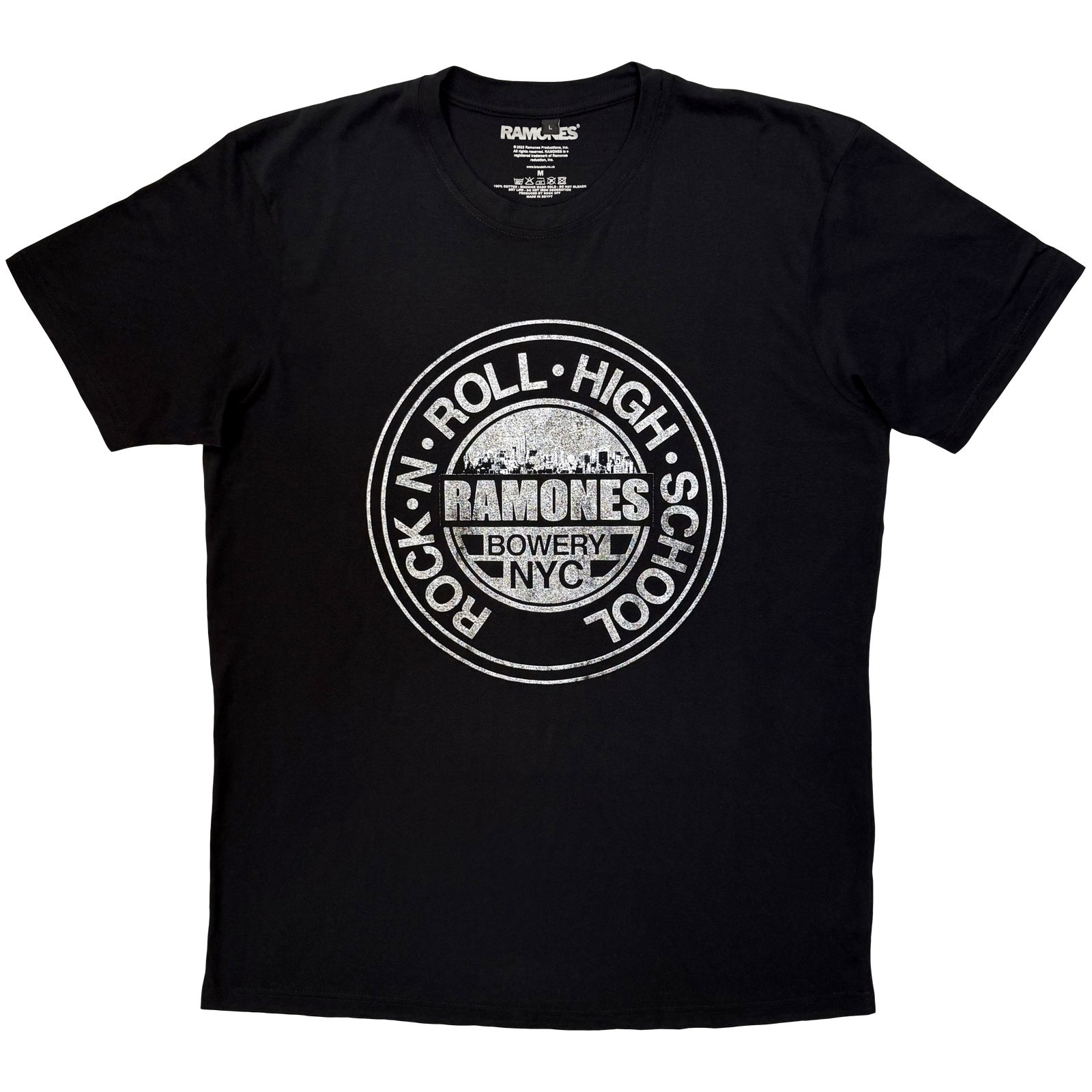 Tričko Ramones - Rock N' Roll High School, Unisex,Čierna,XXL