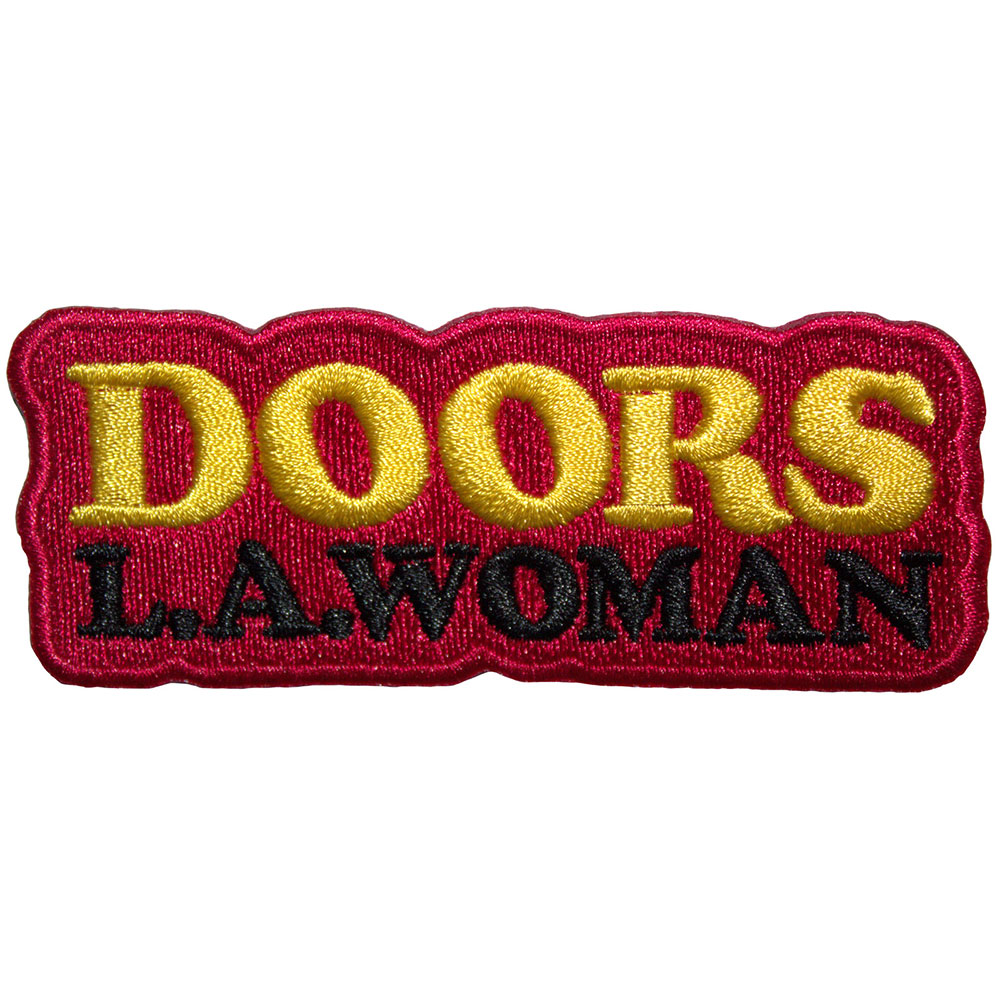 Nažehlovačka The Doors - LA Woman Text Logo on Red