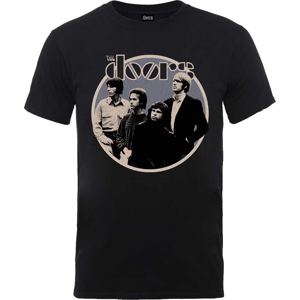 Tričko The Doors - Retro Circle, Unisex,Čierna,XXL