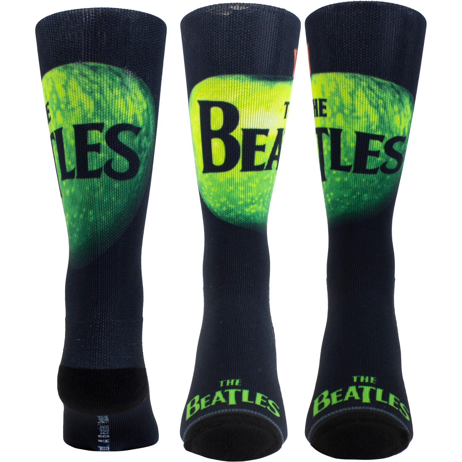 Ponožky The Beatles - Unisex Crew Socks: Apple Sublimation (Black) (UK Size 6.5 - 11), Unisex,Čierna,Univerzálna