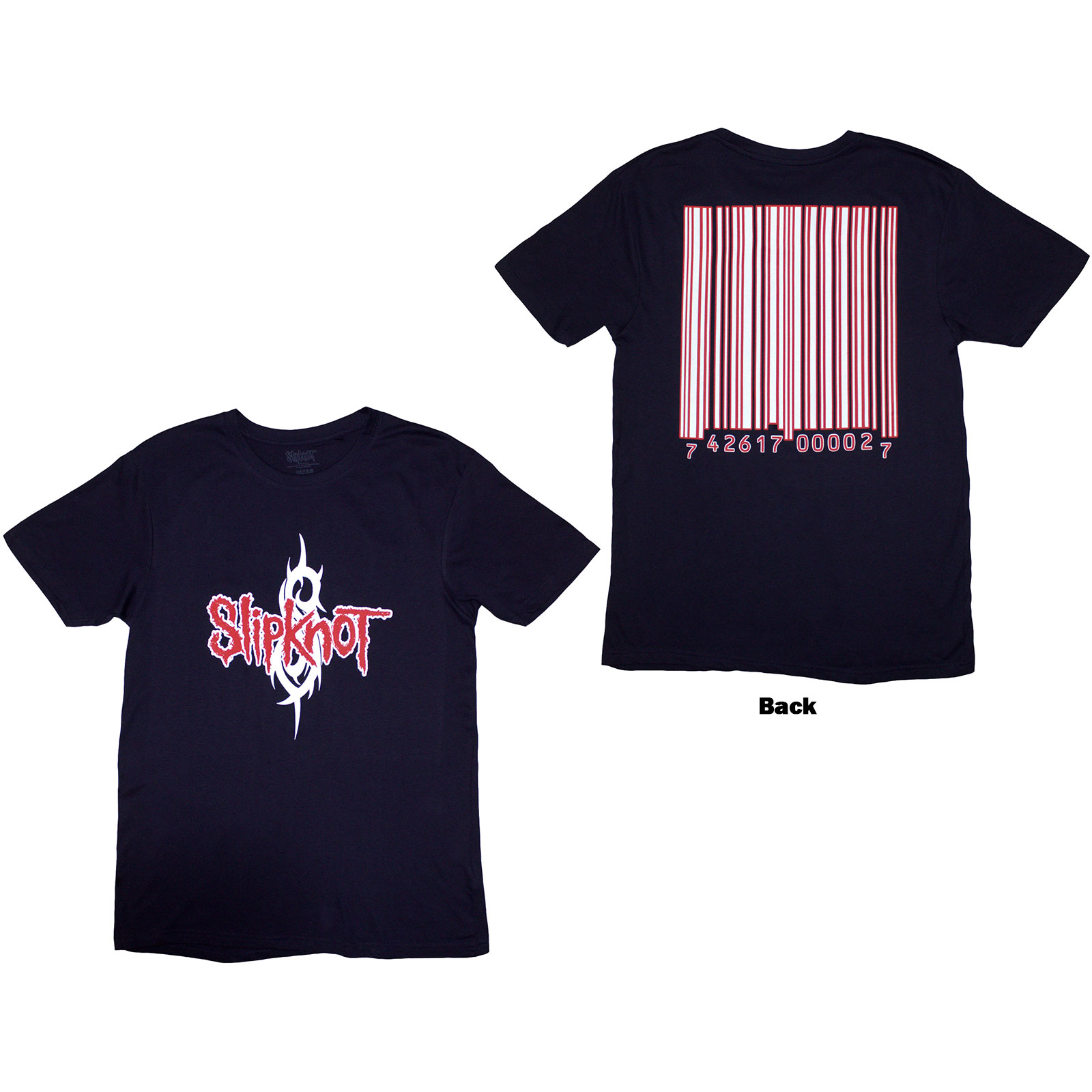 Tričko Slipknot - Barcode, Unisex,Modrá,XXL
