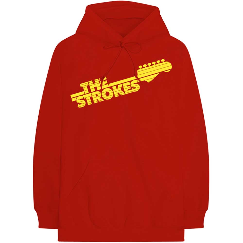 Mikina The Strokes - Guitar Fret Logo, Unisex,Červená,XXL