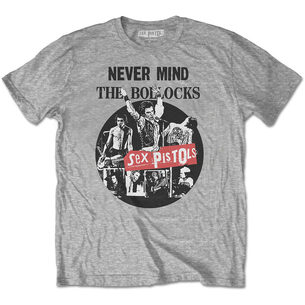 Tričko Sex Pistols - Never Mind The Bollocks, Unisex,Šedá,XL
