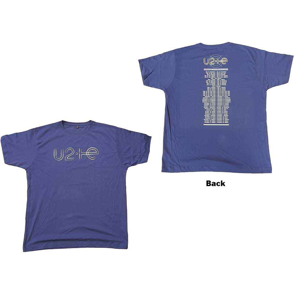Tričko U2 - I+E 2015 Tour Dates, Unisex,Modrá,Univerzálna