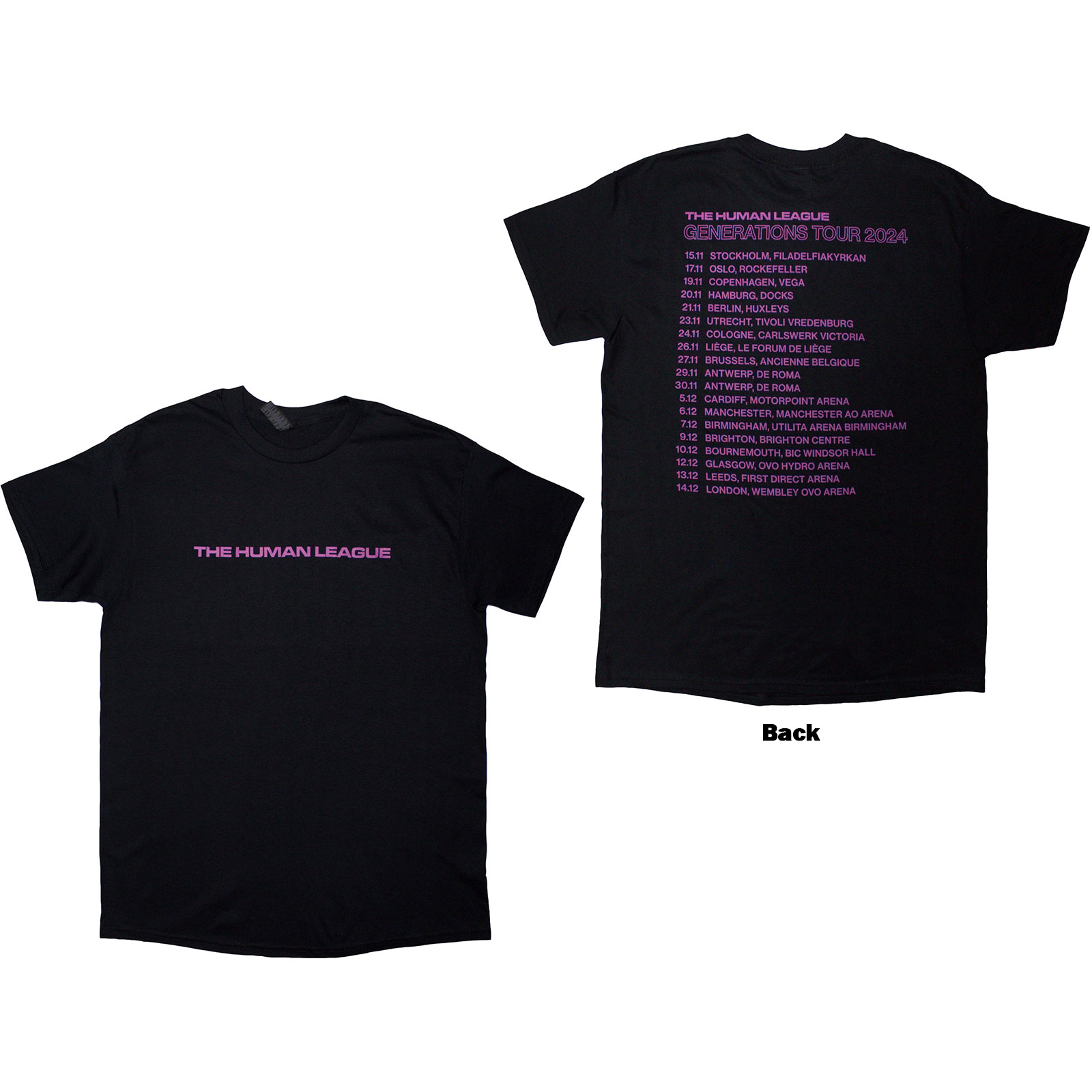 Tričko The Human League - Generations Tour '24 Text, Unisex,Čierna,XL