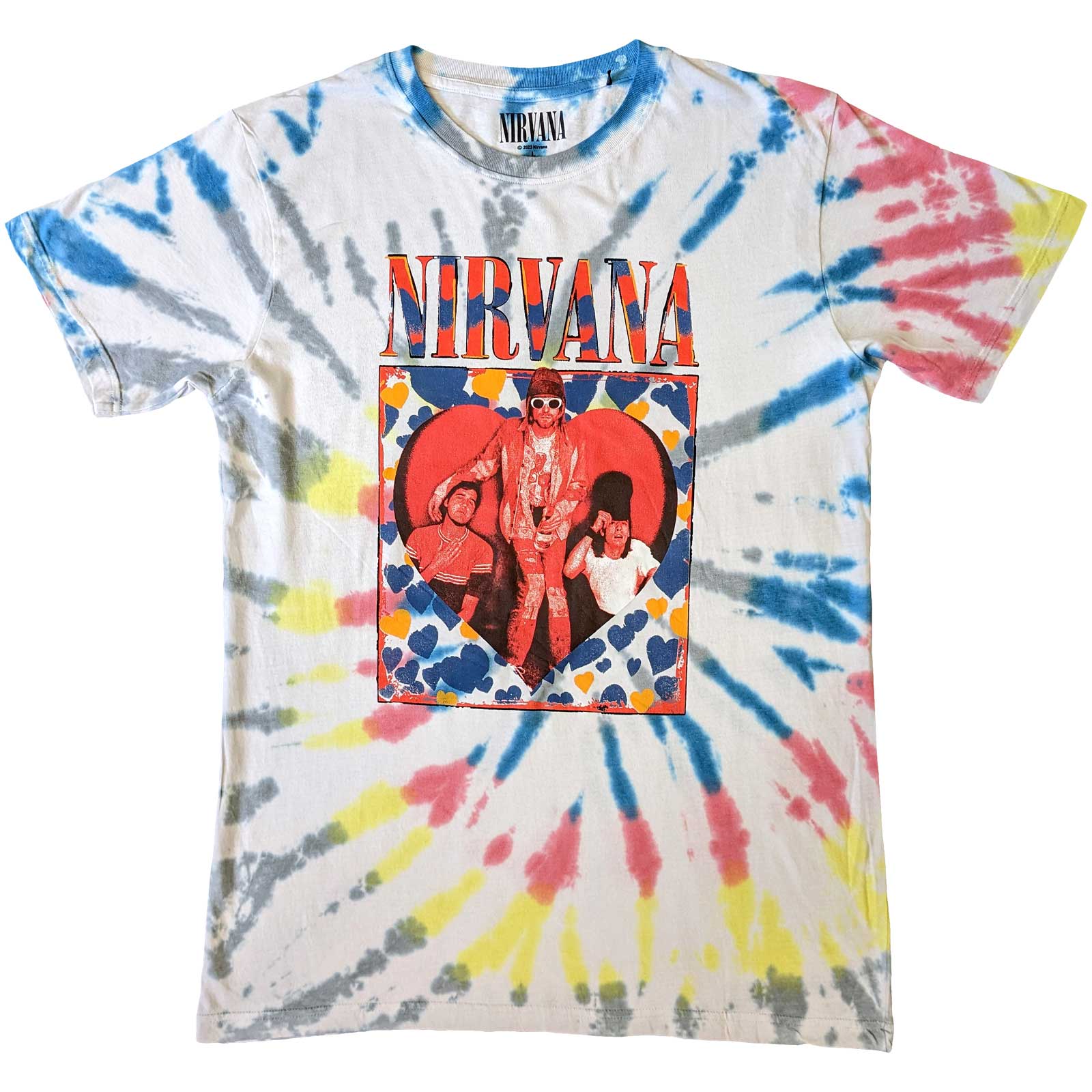 Tričko Nirvana - Heart, Unisex,Biela,XXL