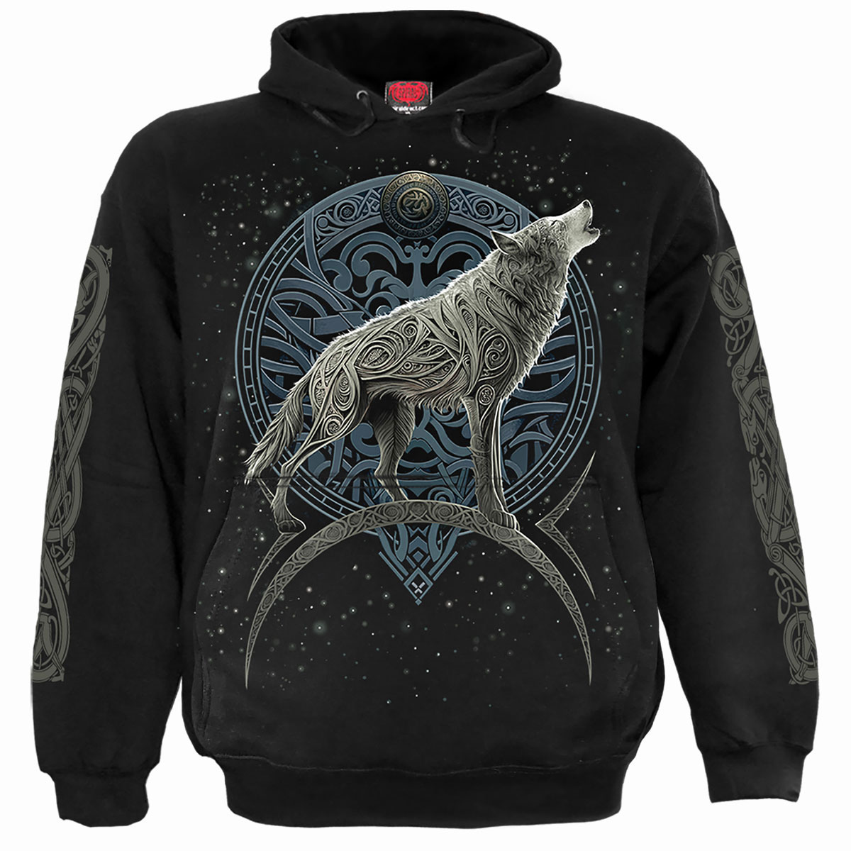 Mikina Spiral Stairs - Celtic Wolf, Unisex,Čierna,S
