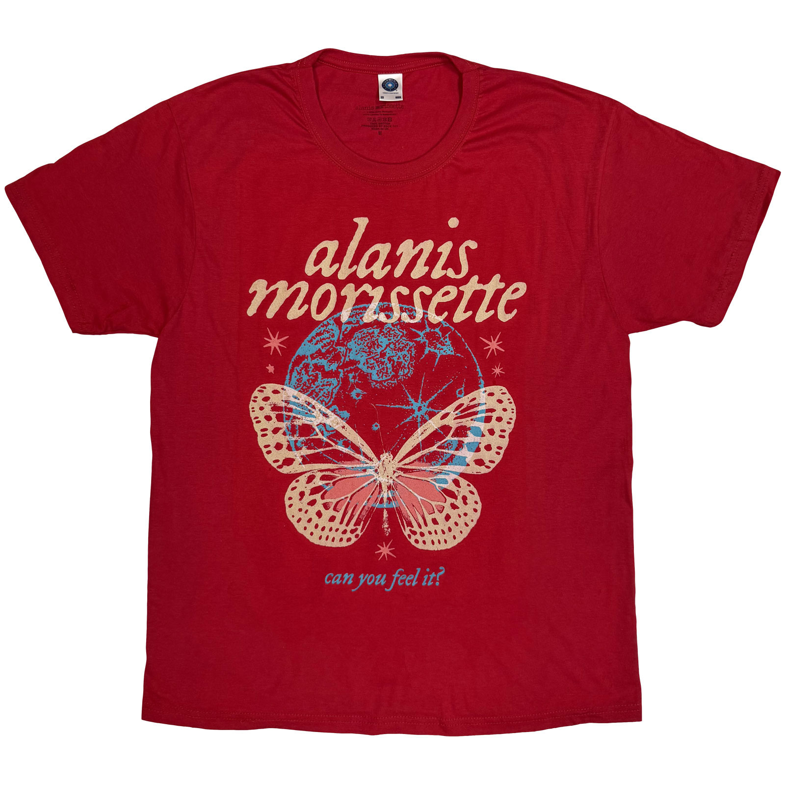 Tričko Alanis Morissette - Can You Feel It, Unisex,Červená,XL