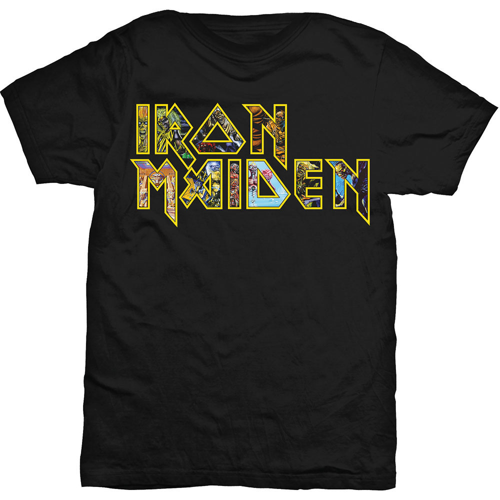 Tričko Iron Maiden - Eddie Logo, Unisex,Čierna,XXL