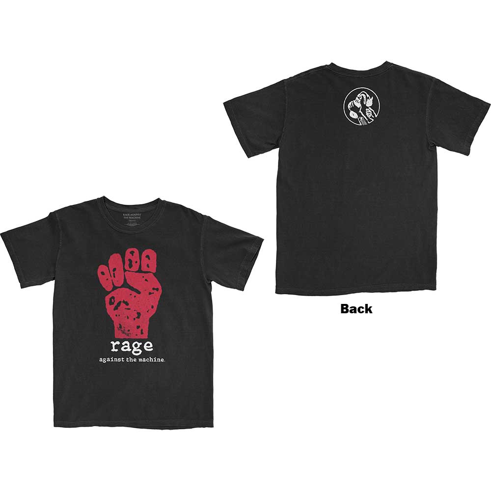 Tričko Rage Against the Machine - Red Fist, Unisex,Čierna,XXL