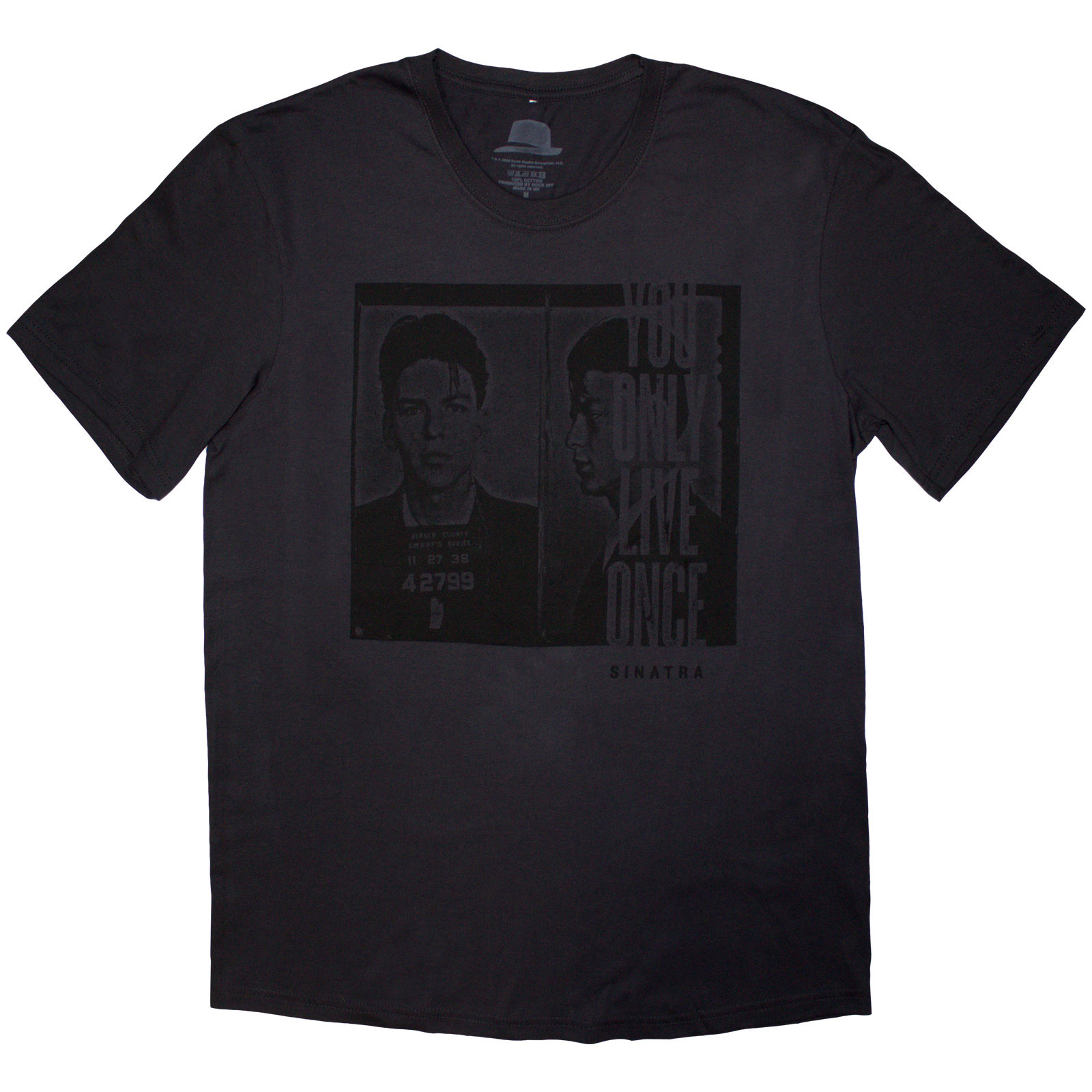 Tričko Frank Sinatra - Mugshot, Unisex,Šedá,XXL