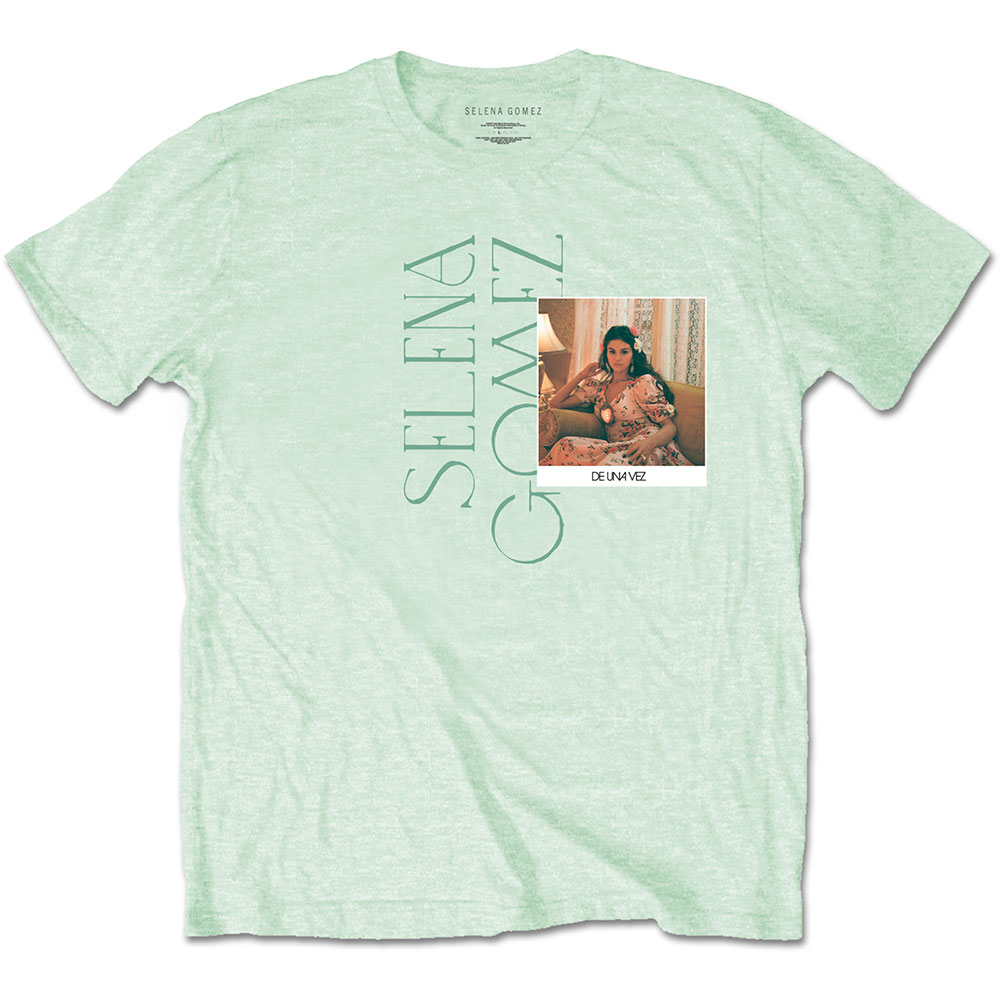 Tričko Selena Gomez - Polaroid, Unisex,Zelená,XXL