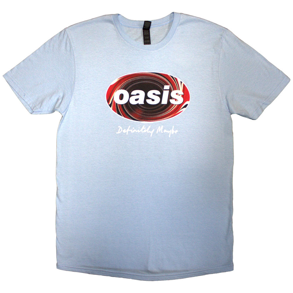 Tričko Oasis - Definitely Maybe Union Jack Oval, Unisex,Modrá,XXL