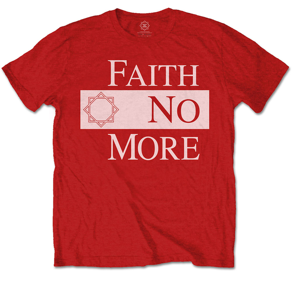 Tričko Faith No More - Classic New Logo Star, Unisex,Červená,M