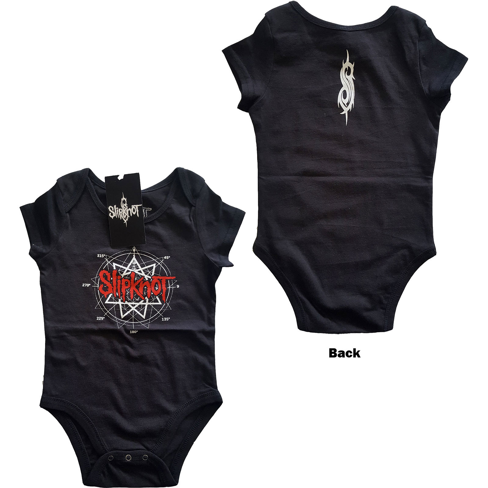 Body Slipknot - Star Logo, Dieťa,Čierna,6 - 9 mes.
