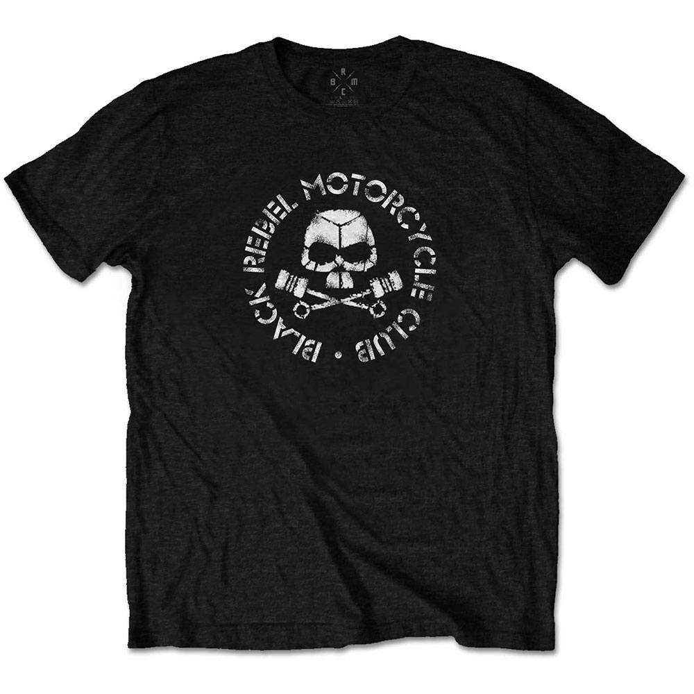 Tričko Black Rebel Motorcycle Club - Piston Skull, Unisex,Čierna,S