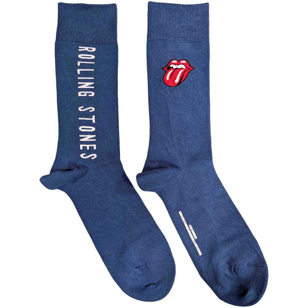 Ponožky The Rolling Stones - Vertical Tongue, Unisex,Modrá,UK 7 - 11