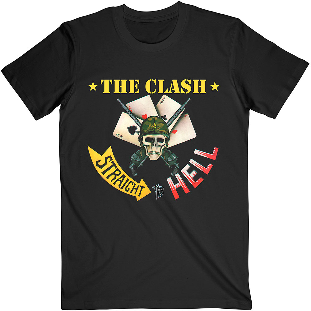 Tričko The Clash - Straight To Hell Single, Unisex,Čierna,XXL