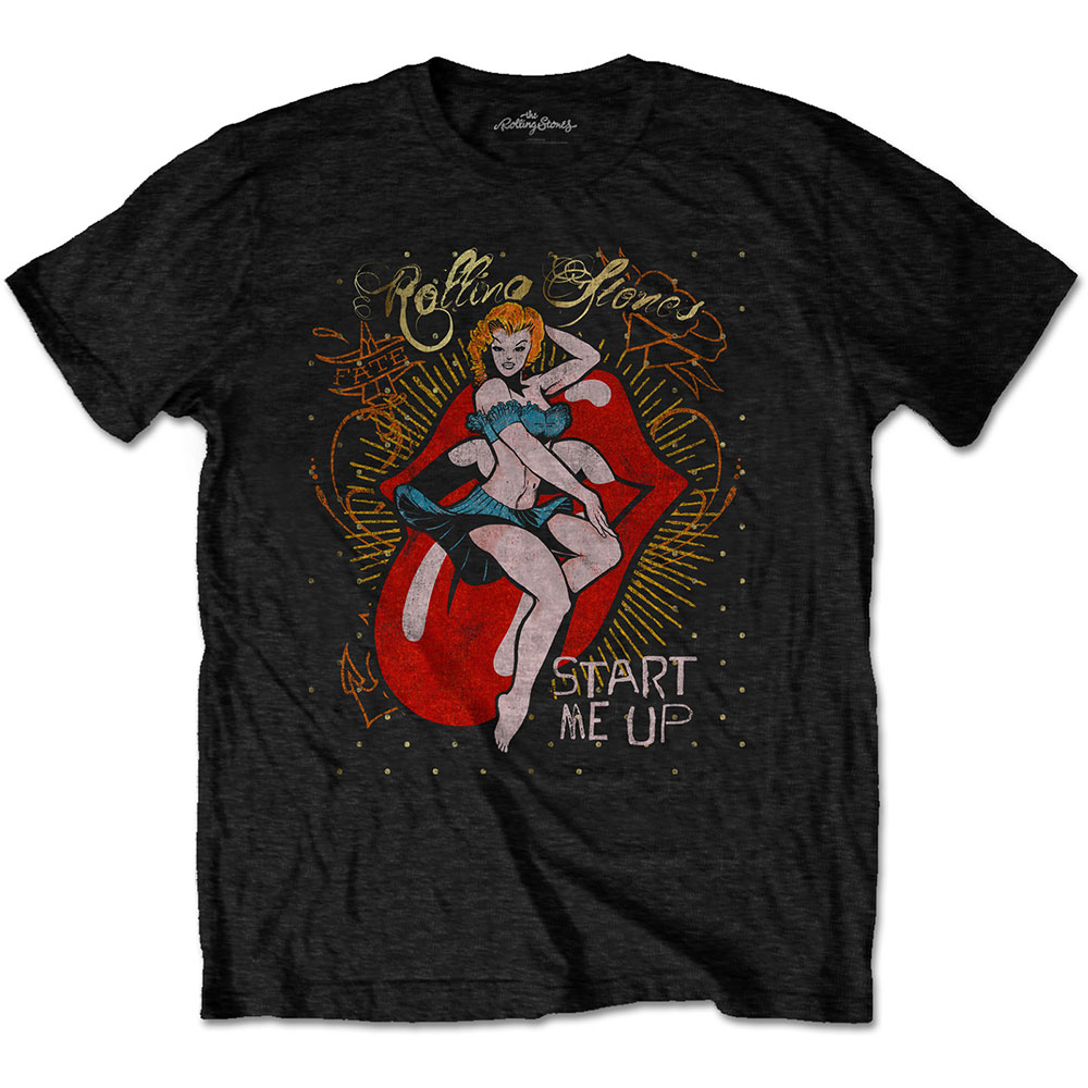 Tričko The Rolling Stones - Start me up, Unisex,Čierna,XXL