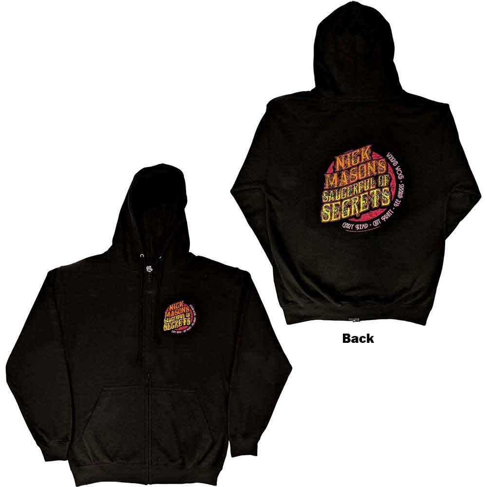Mikina na zips Nick Mason's Saucerful of Secrets - Logo, Unisex,Čierna,XXL