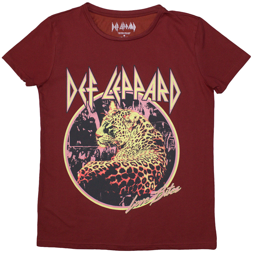 Tričko Def Leppard - Love Bites, Žena,Červená,XL